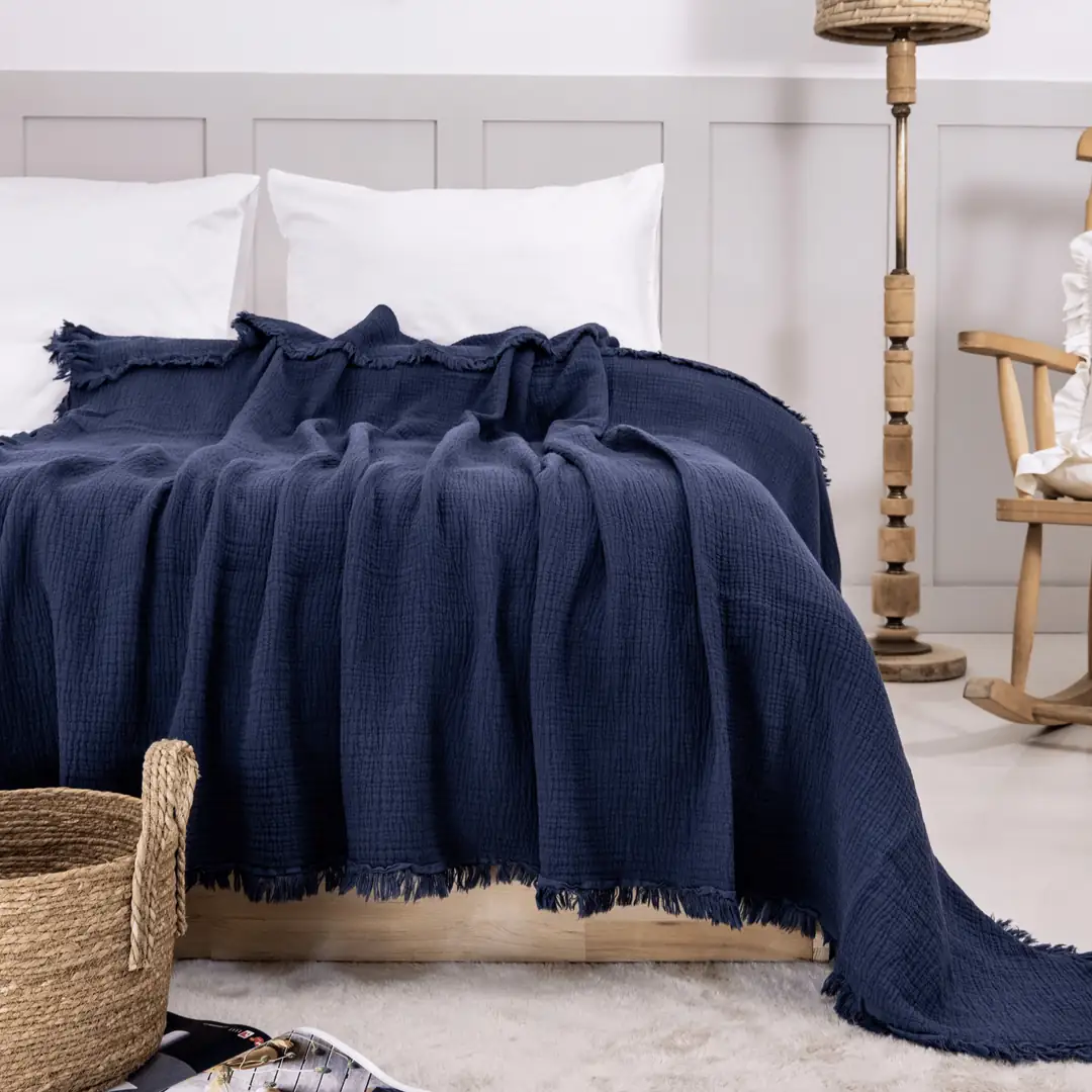 Muslin Bedspread - Ocean Breeze