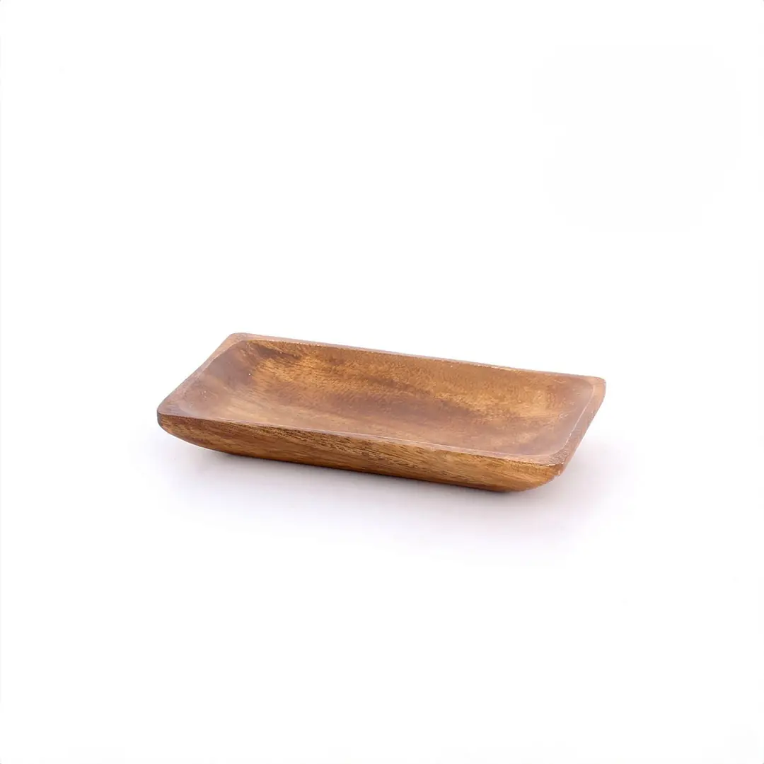 Acacia Natural Rectangular Snack Plate