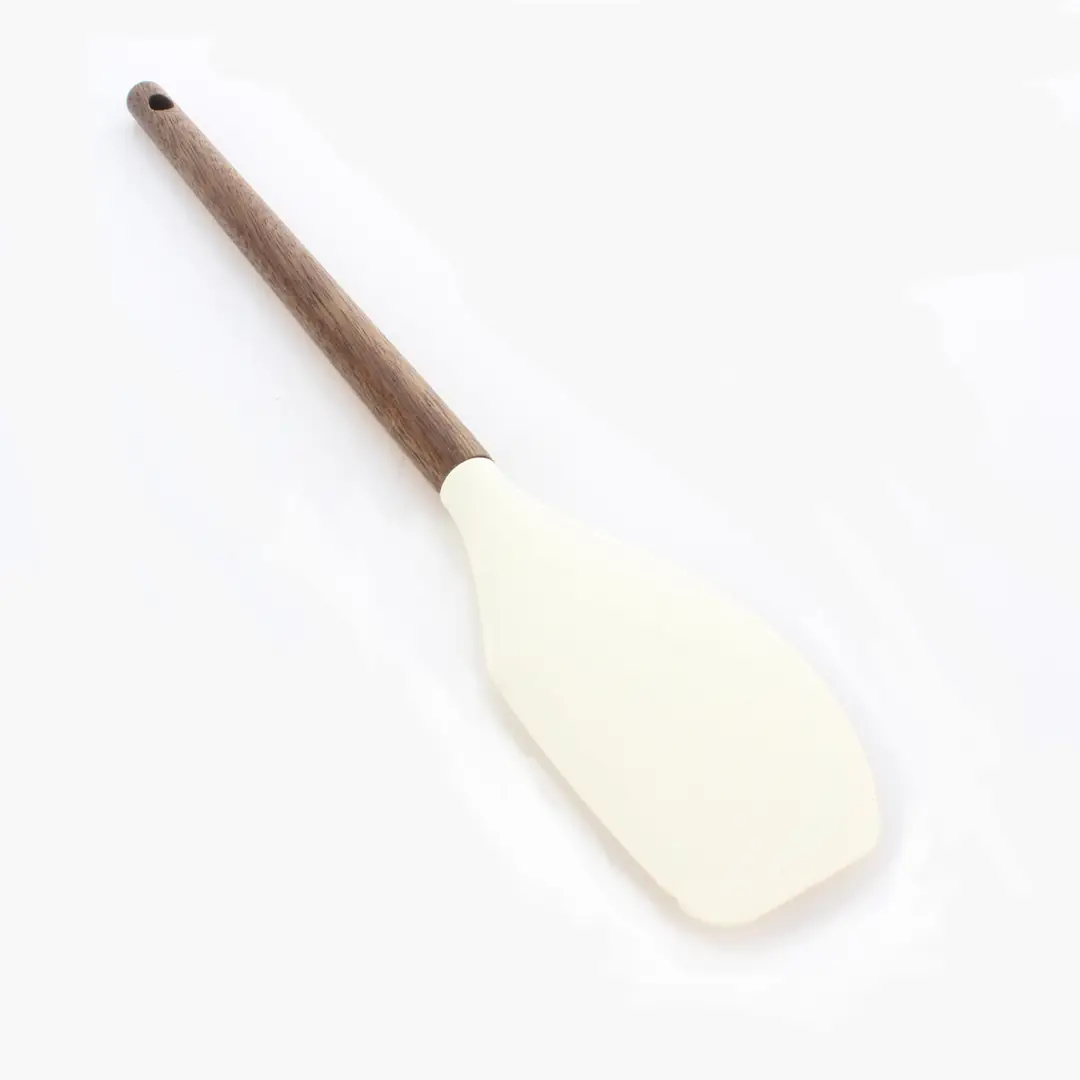 Acacia Naturel Handle Silicone Side Spatula