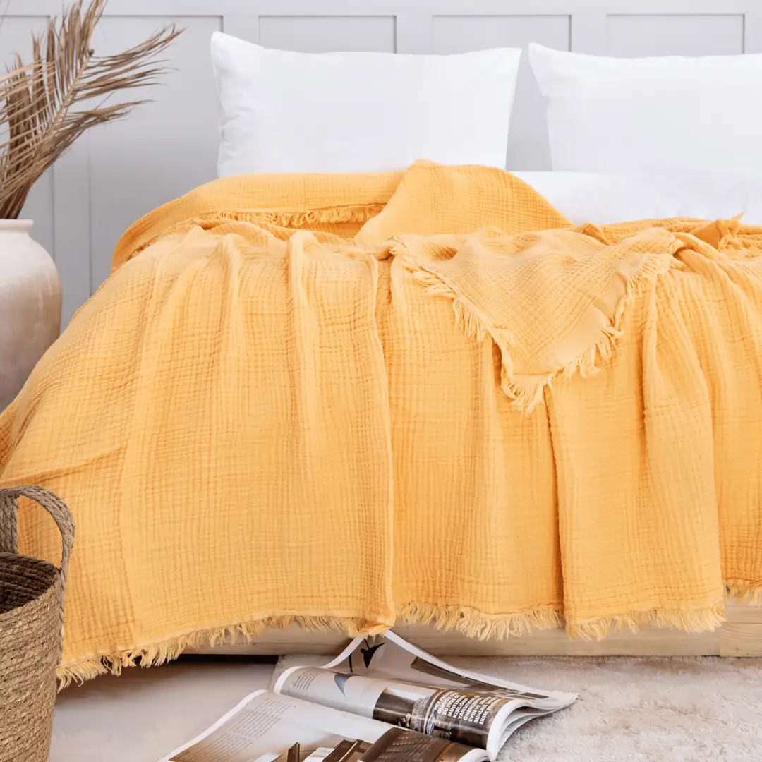Muslin Bedspread - Sunshine
